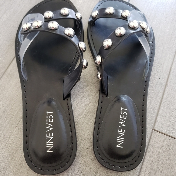 Nine West NWT Studded Slip On Sandals - Picture 6 of 10